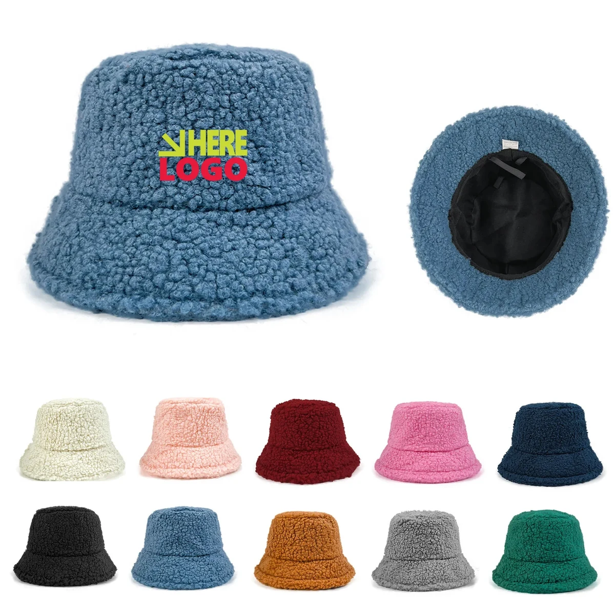 Winter Plush Fuzzy Bucket Hat 1