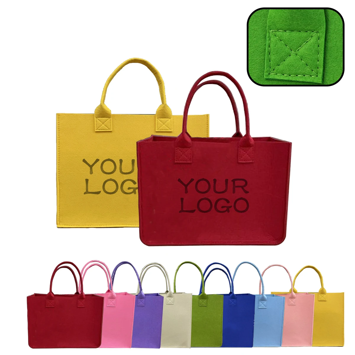 MOQ 20 PCS Custom Felt Tote Bag 1