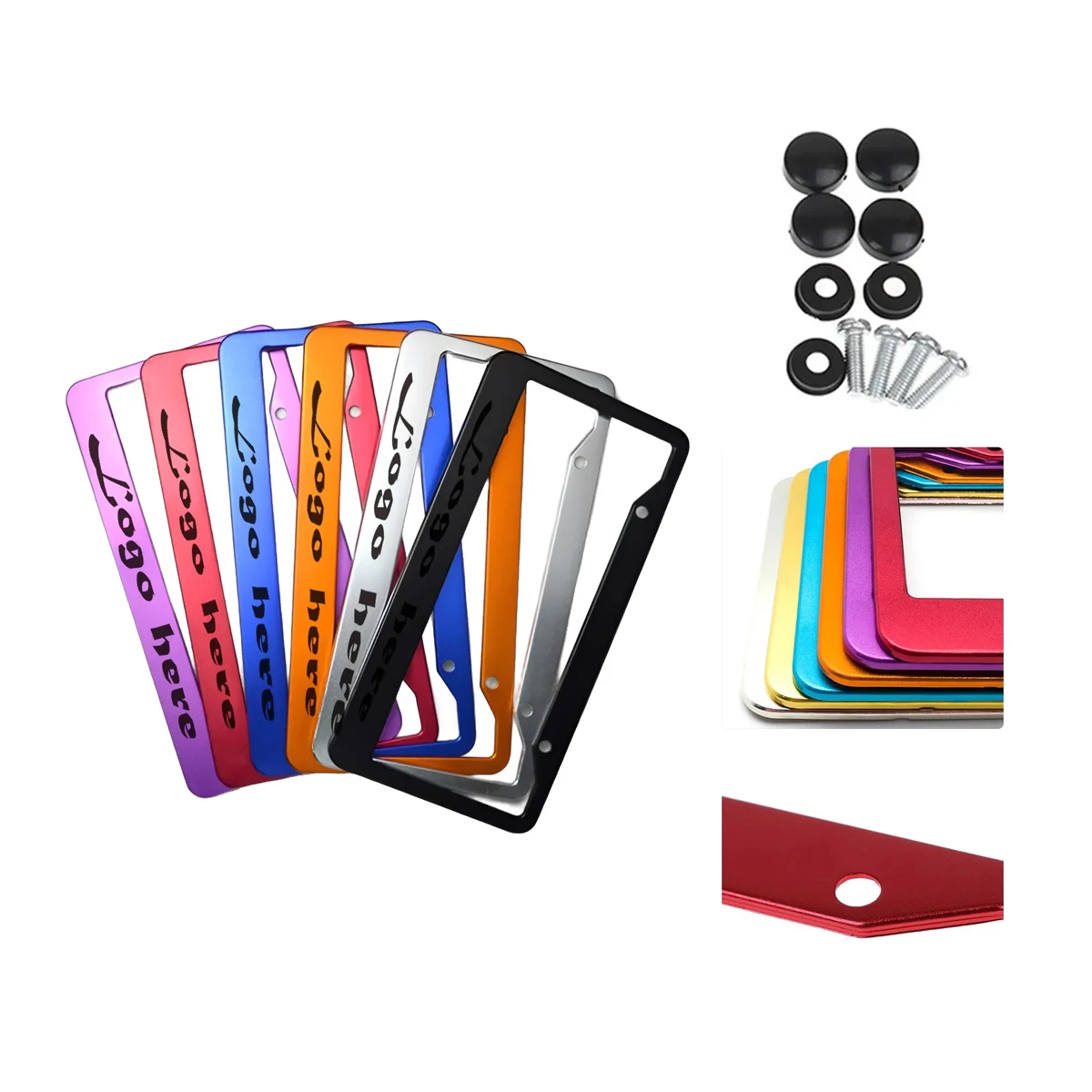 MOQ20 Custom Metal License Plate Frames 1