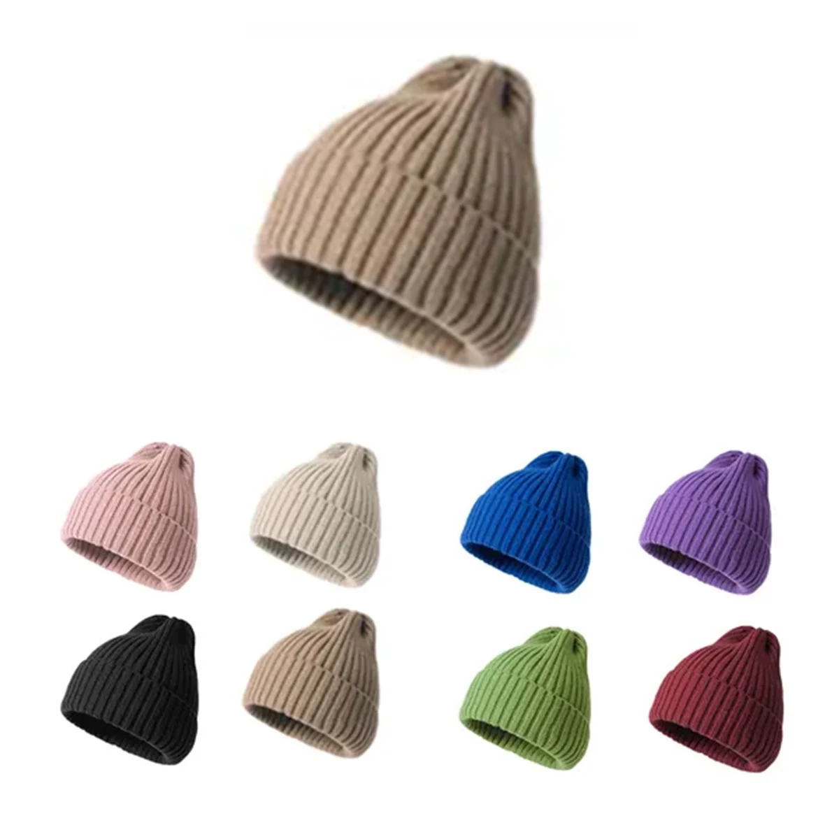 Warm Cozy Embroidery Knitted Cuffed Beanie 1