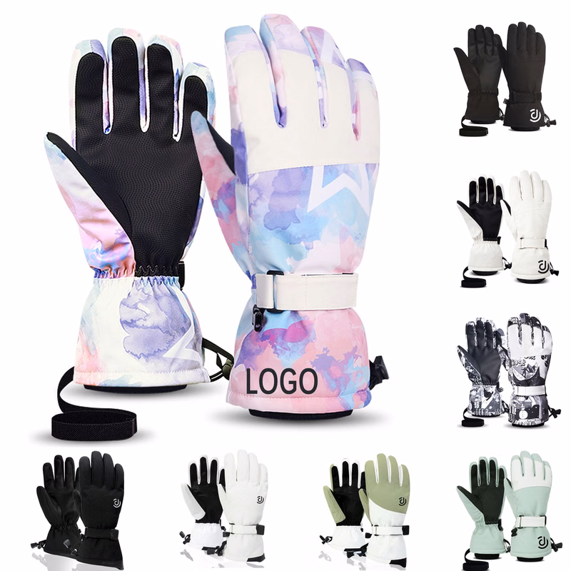 Waterproof Ski Gloves Warm Fleece Lined