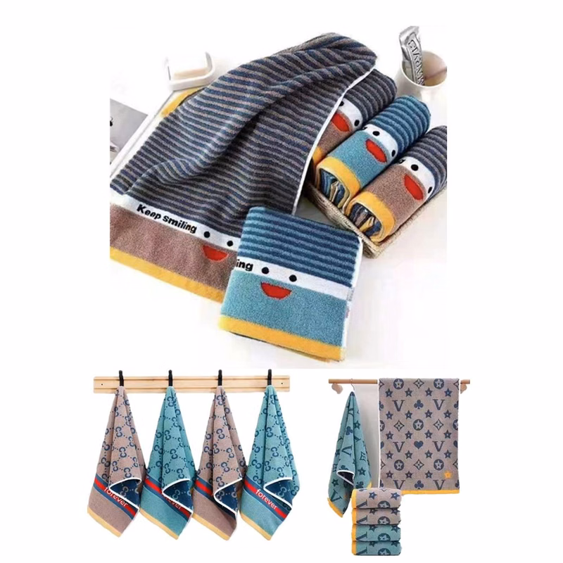 Premium Velour Jacquard Strip Hand Towel Beach Towel