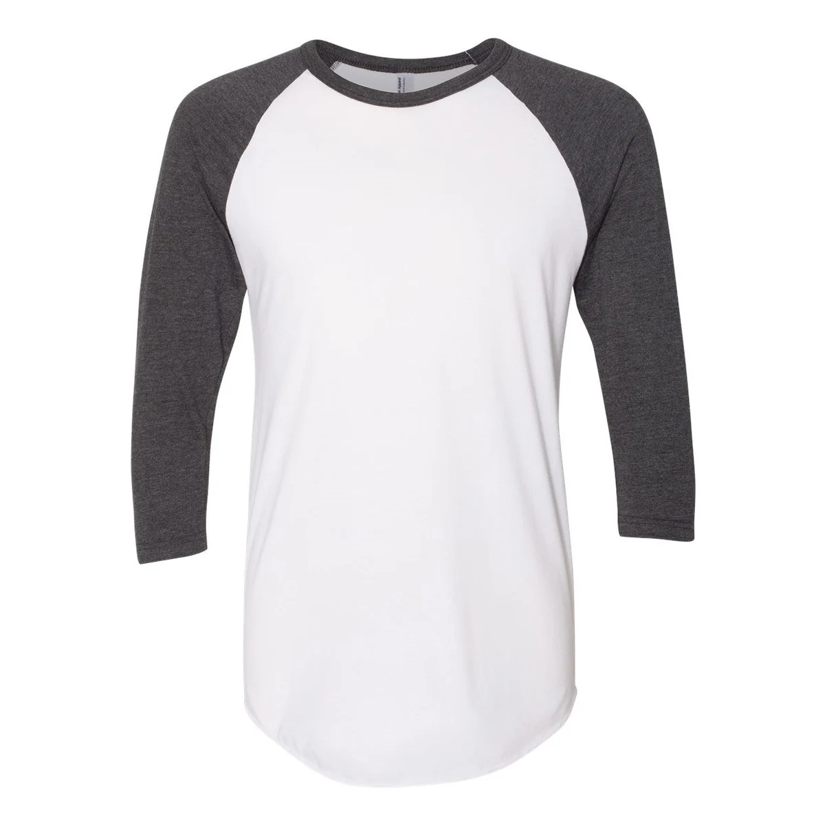 Unisex USA-Made 50/50 Poly/Cotton Raglan Three-Quarter Sleeve Tee - BB453US 1