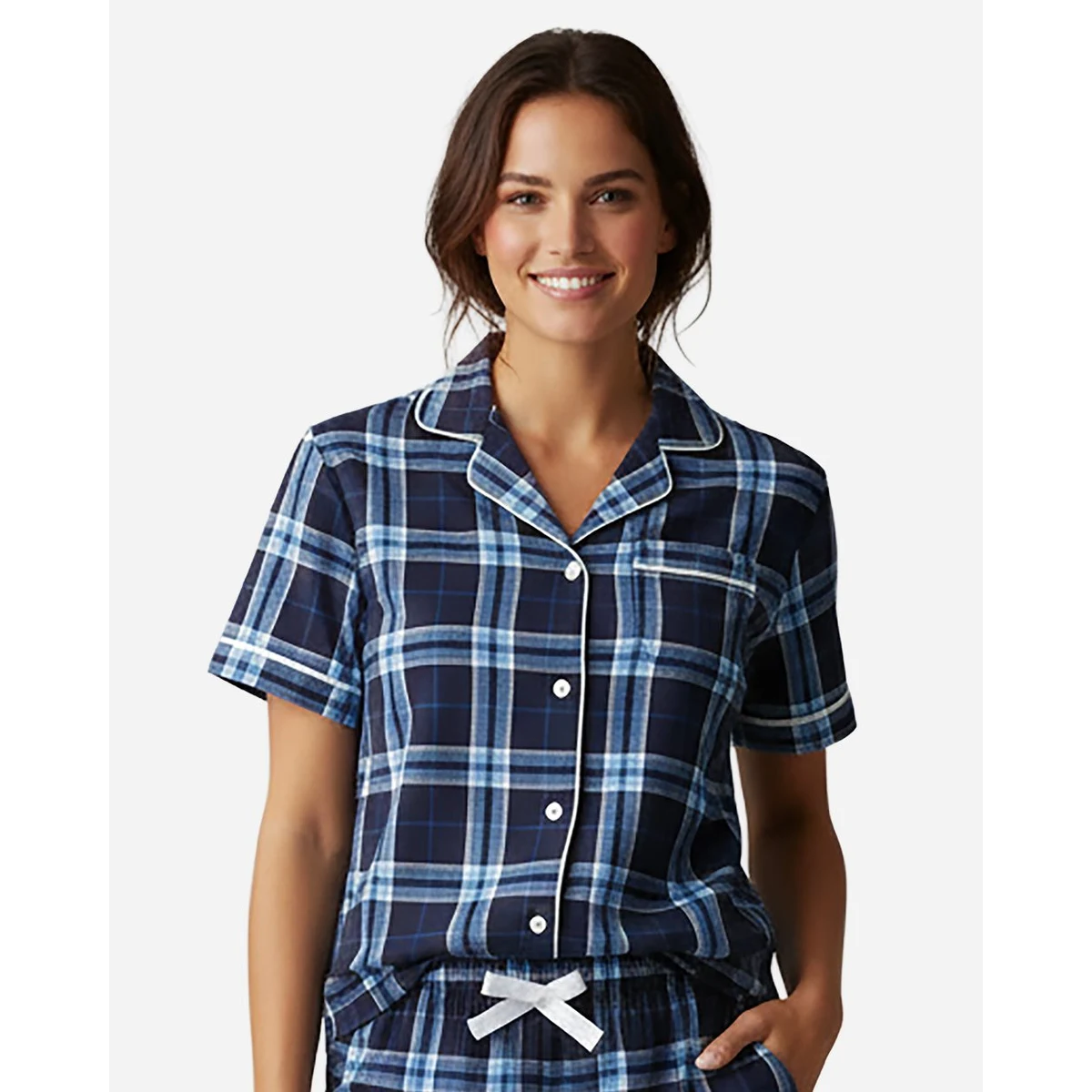 Women's Boxy Flannel Shirt - BW7101 1