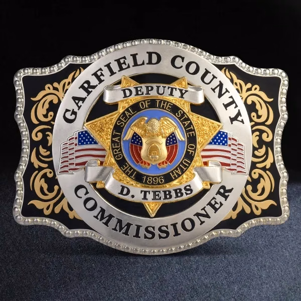 Two Tone Belt Buckle with Color Fills