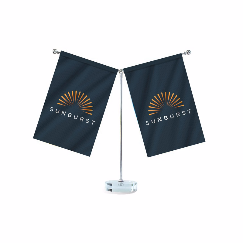 Desk Flag 5.5"x8.3" (Double Flag) Double Sided Economic