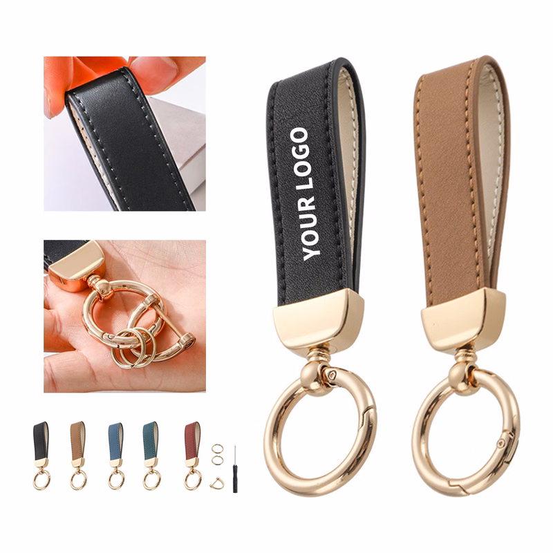 Suede Fob With Alloy Hardware Key Holder