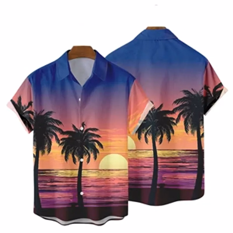 Fashion 3D Printed Hawaiian Print Casual Short Sleeve Shirt