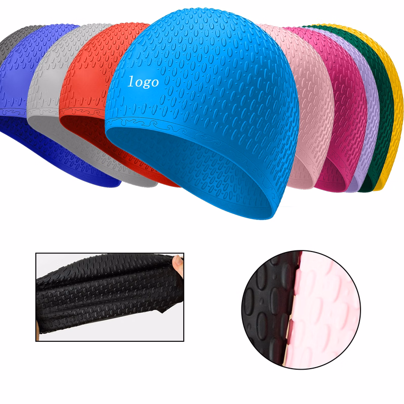 Quick-Drying Silicone Swimming Cap With Ear Protection