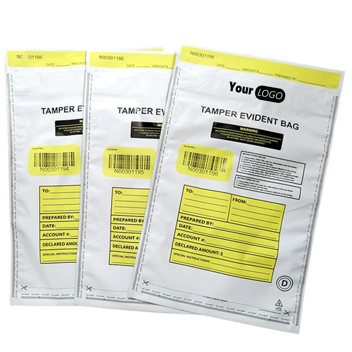 Bank Clear Evidence Bags cash security bags 1