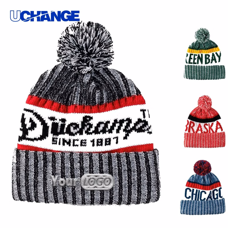 Folded Acrylic Knit Beanie Hat