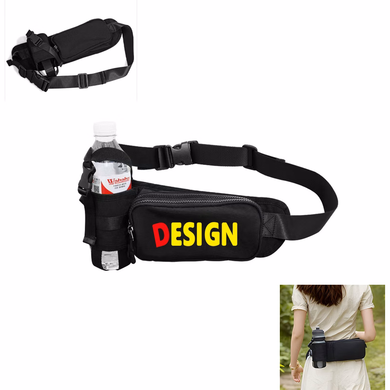 Adjustable Running Waist Bag with Bottle Holder