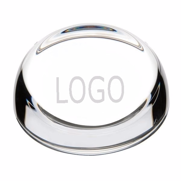 Slant Top Crystal Custom Paperweight - 3.5"