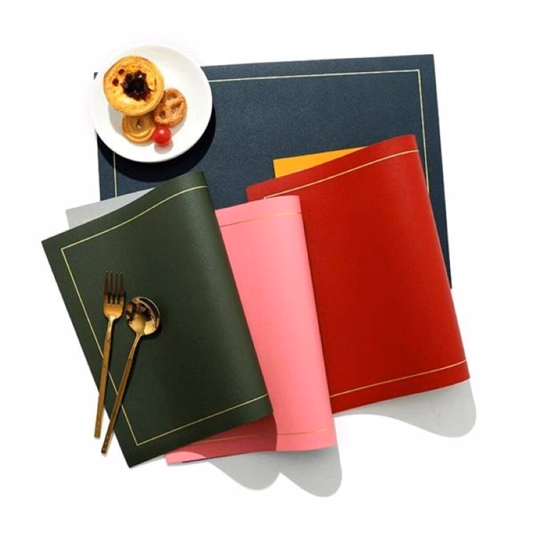 Leather Placemats made of PU leather,
