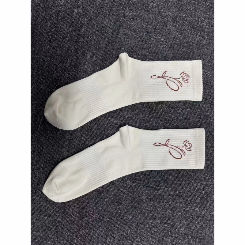 Bamtton™Premium Knit Jacquard Cotton Athletic MIDI Crew Socks Flat Knit