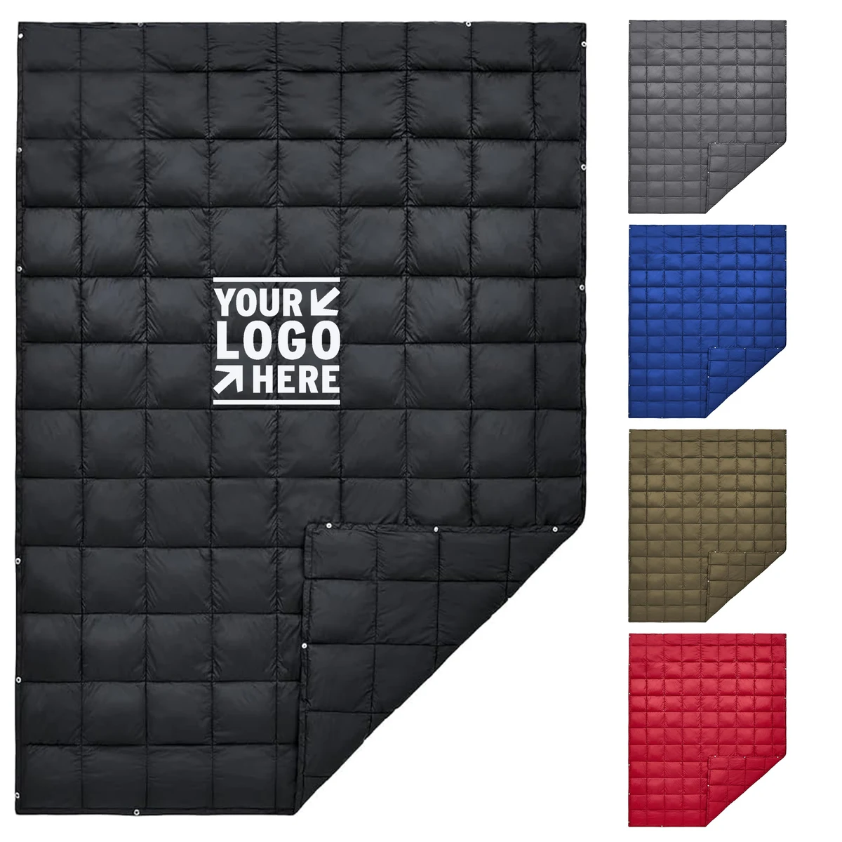 Lightweight Multifunctional Warm Puffy Outdoor Camping Blanket With Snap Button 1
