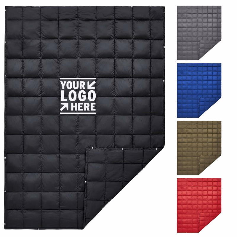 Lightweight Multifunctional Warm Puffy Outdoor Camping Blanket With Snap Button