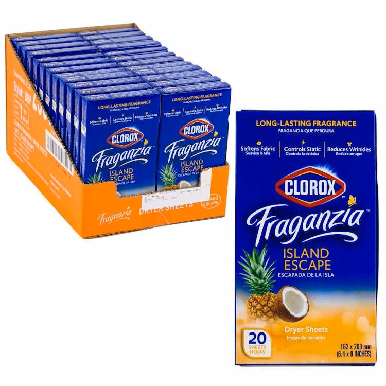 Clorox Fraganzia Dryer Sheets - Island Escape