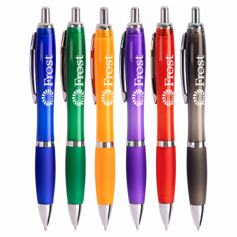 Rio Retractable Clicker Pen with Rubber Grip
