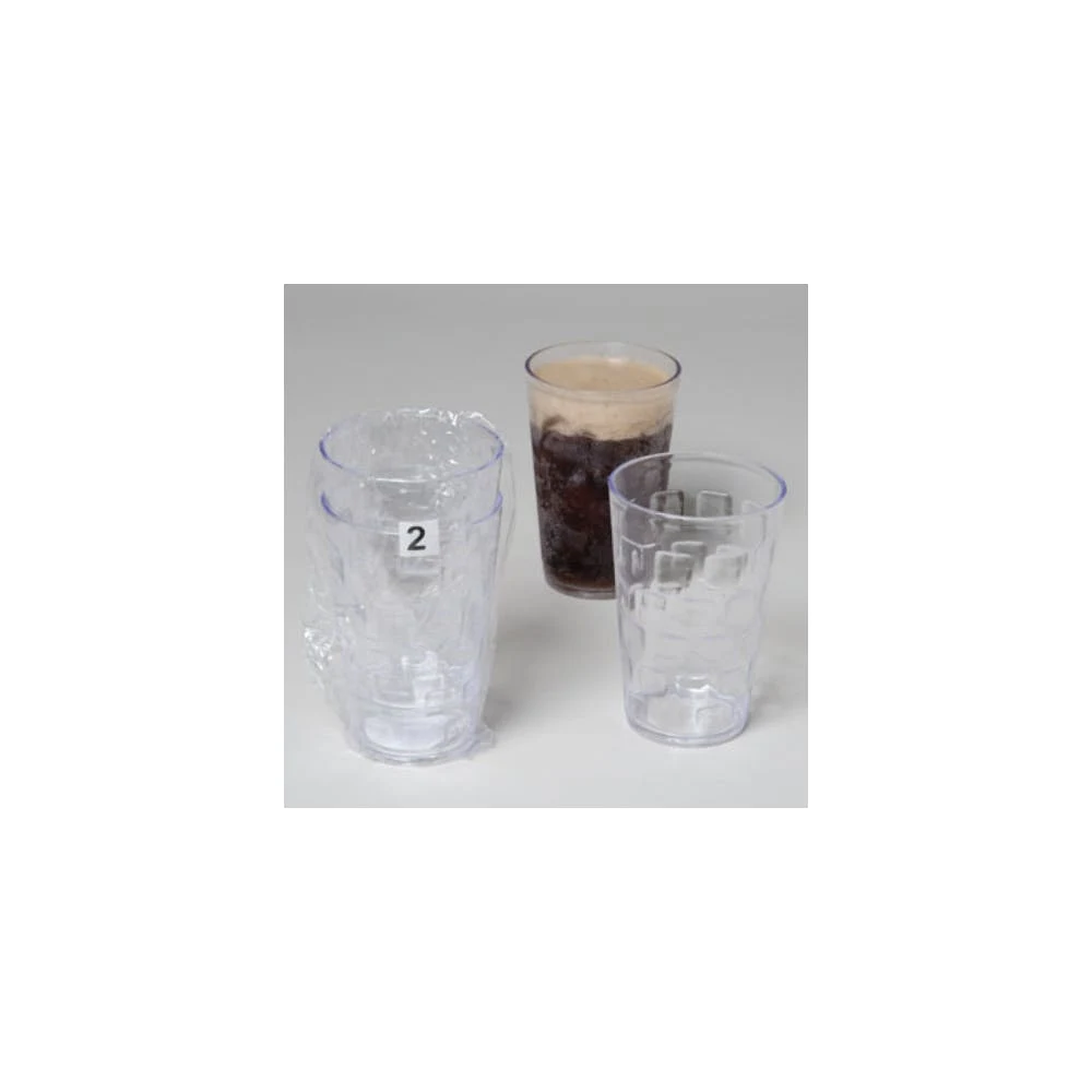 Plastic Tumblers - Clear 18 oz 2 Pack Glass-Look 1