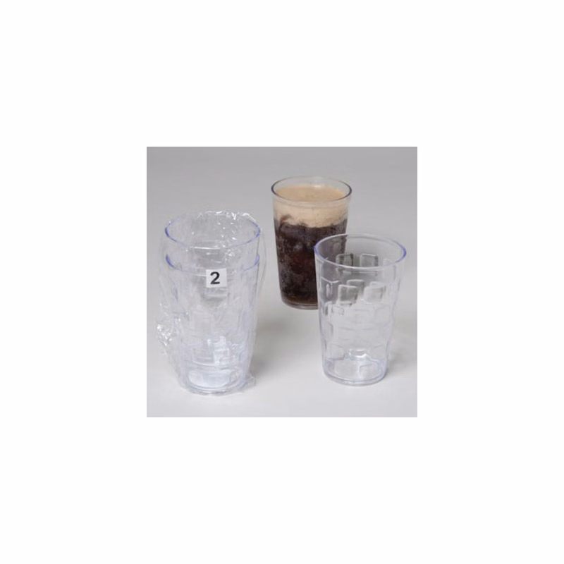 Plastic Tumblers - Clear 18 oz 2 Pack Glass-Look
