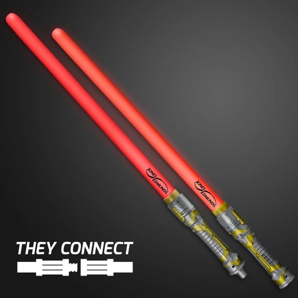 Double Sided Swords Sabers with Red LEDs and Sounds 1