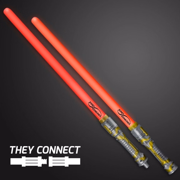 Double Sided Swords Sabers with Red LEDs and Sounds