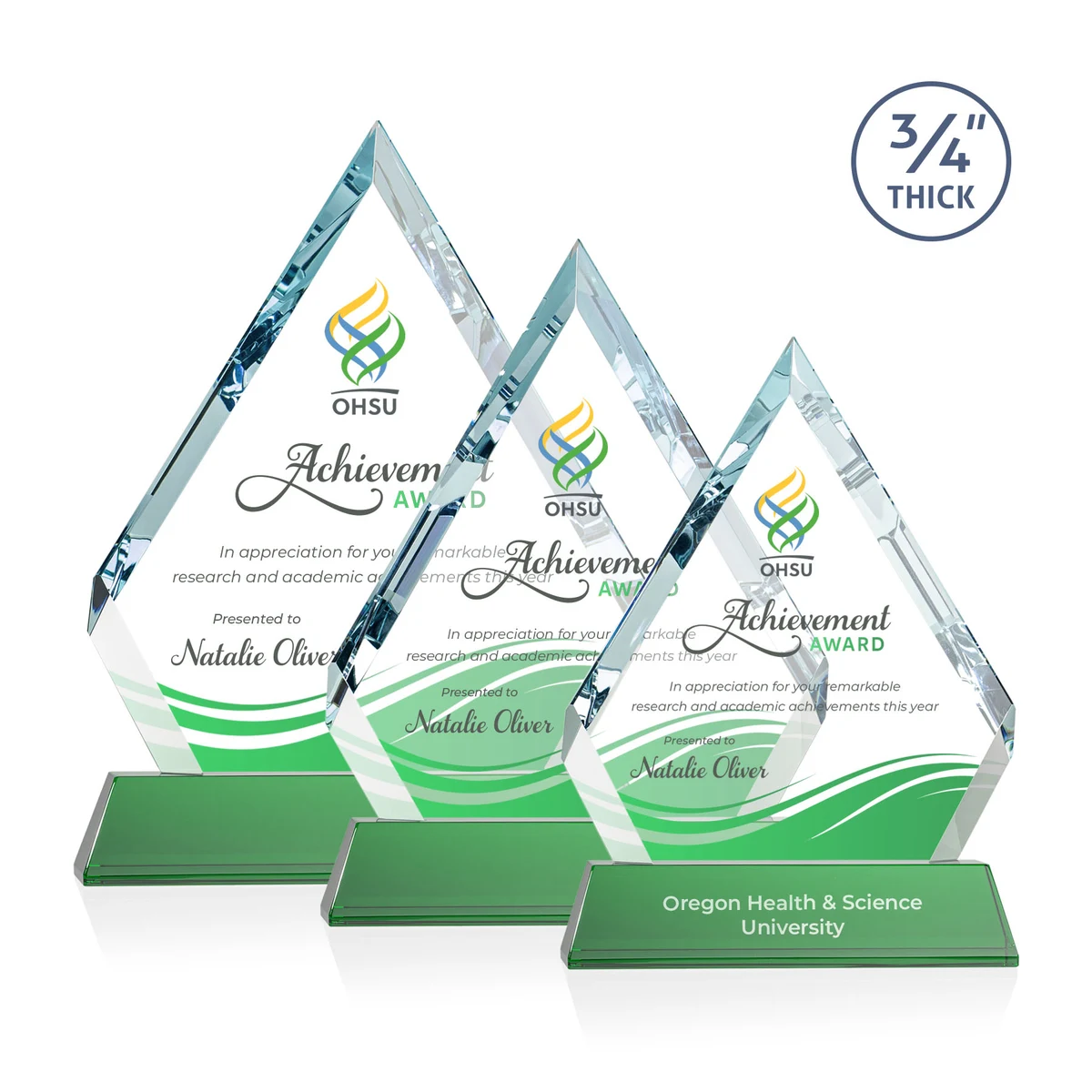 Apex VividPrint™ Award on Newhaven Base - Green 1