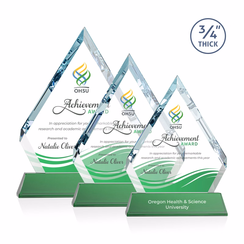 Apex VividPrint™ Award on Newhaven Base - Green