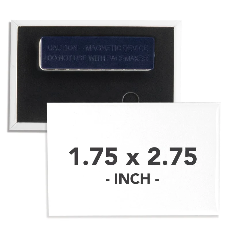 1.75 X 2.75 Inch Rectangle Wearable Clothing Magnet Buttons 1