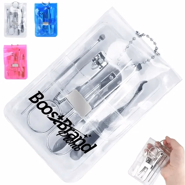 Custom Stainless Steel Manicure Pedicure Set in Travel Case — Portable Promo