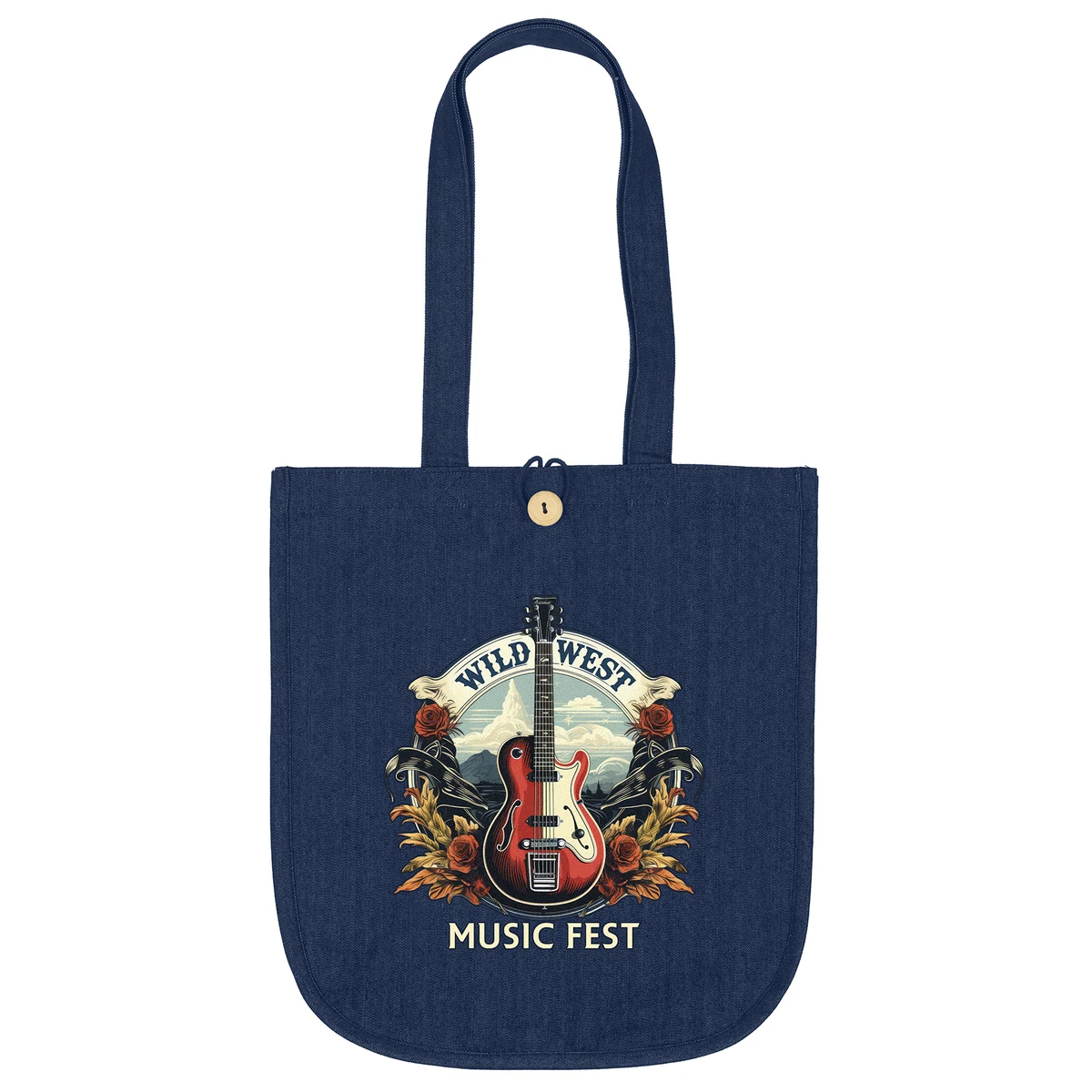 Dan™- Denim Tote - ColorVista, custom tote bag with logo imprint 1