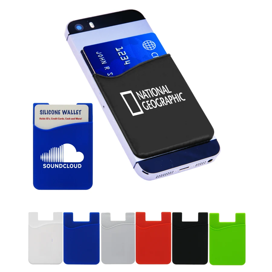 Union Printed - Silicone Phone Wallets - 1-Color Print 1
