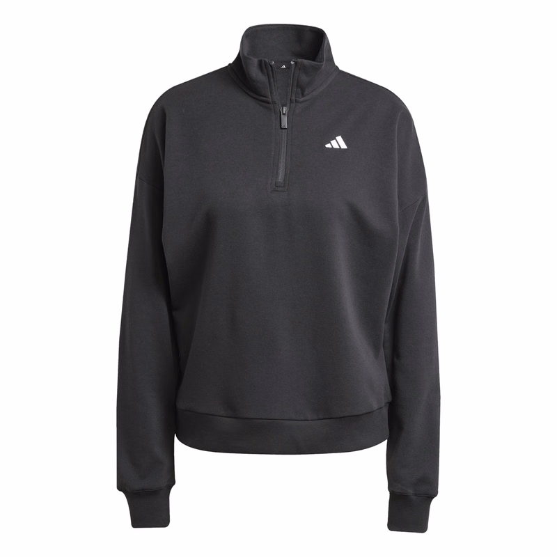 ESSENTIALS SMALL LOGO FRENCH TERRY QUARTER ZIP