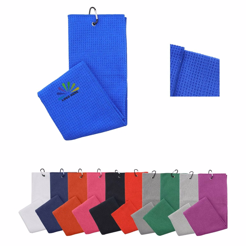 Microfiber Golf Waffle Towel With Clip