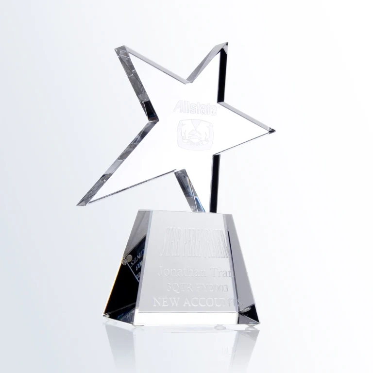 Meteor Star Optic Crystal Award 1