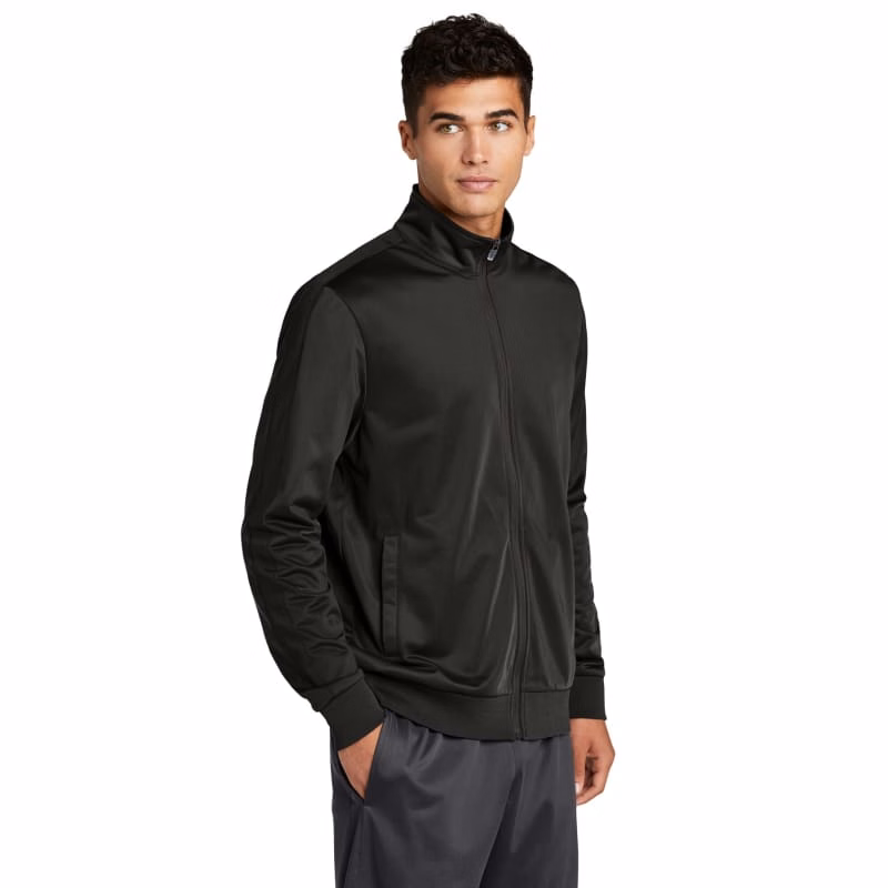 Sport-Tek Tricot Sleeve Stripe Track Jacket.
