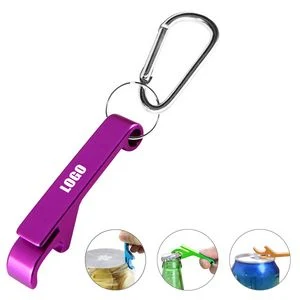 Aluminum Handy Bottle Opener With Carbiner 1