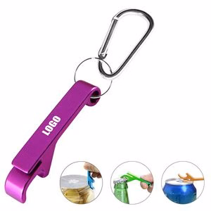Aluminum Handy Bottle Opener With Carbiner