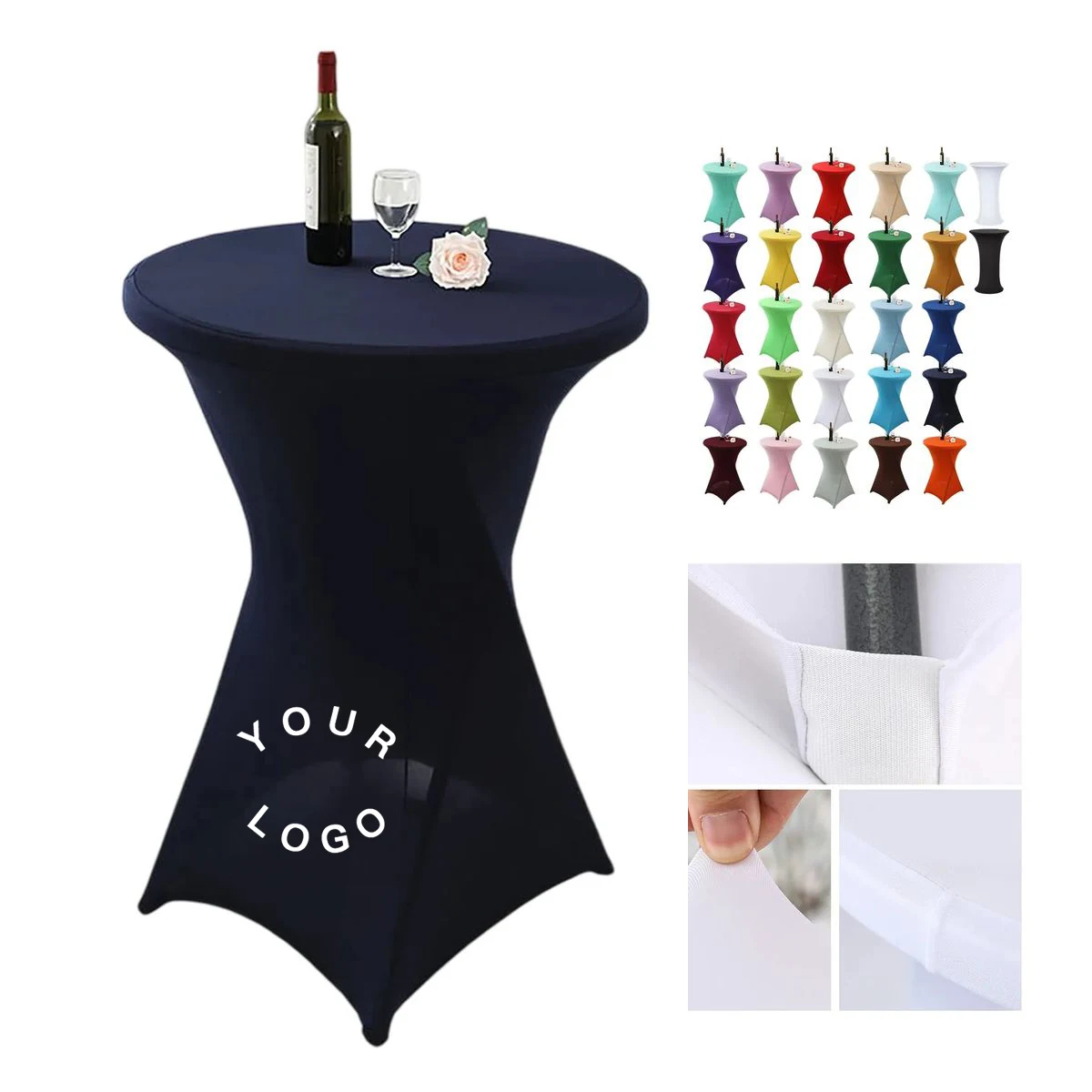 Polyester and Spandex Stretch Table Cover for Display 1
