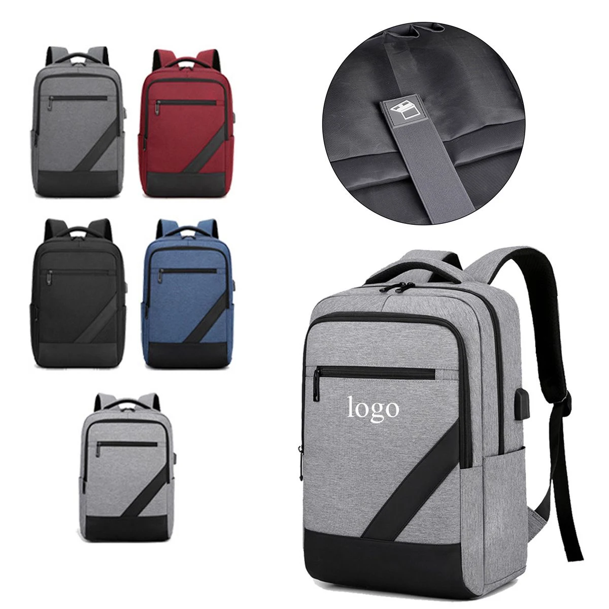 Color Block Custom Promotional Business Backpack 1