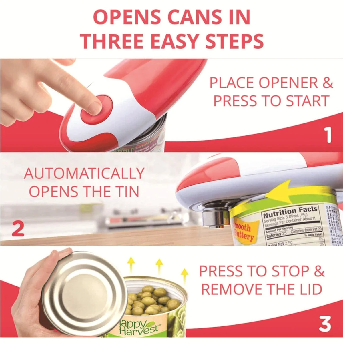 Electric Hands-Free Can Opener 1