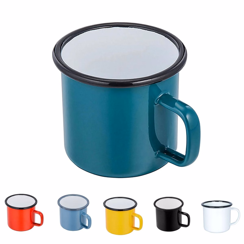12oz White Enamel Mug