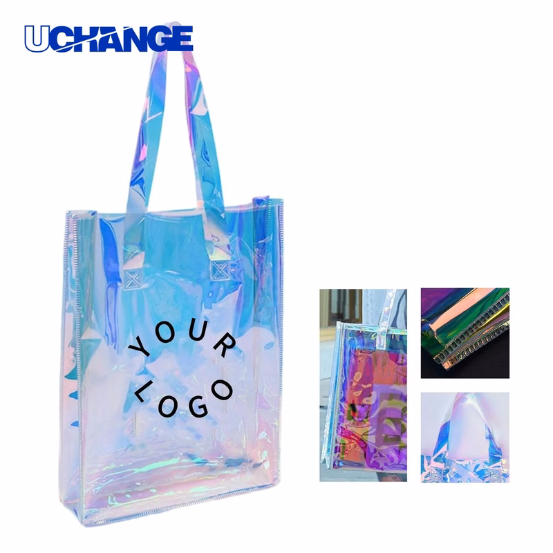 PVC Holographic Tote Bag Carrier for Shopping