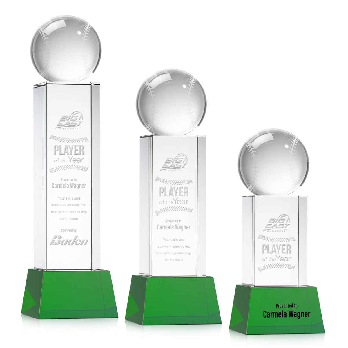 Baseball Award on Belcroft Base - Green 1