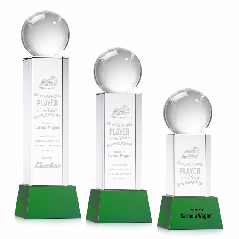 Baseball Award on Belcroft Base - Green