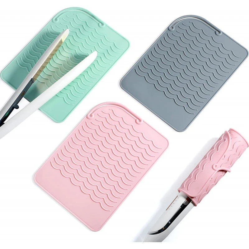Silicone Heat Resistant Mat, Non-Slip Pad for Hair Straightener and Curling Wand 1