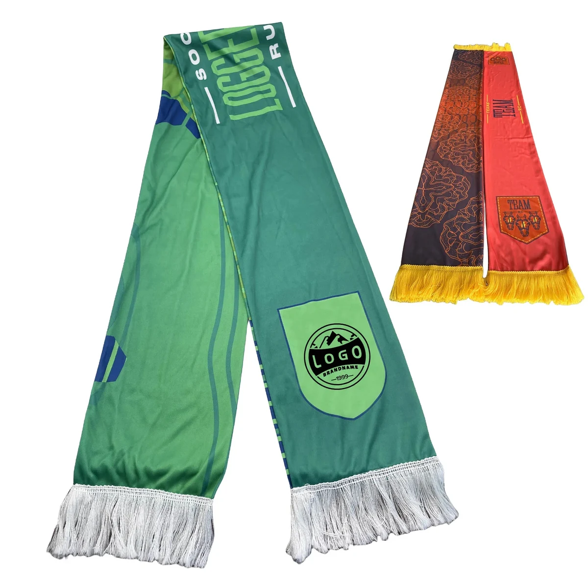 MOQ50 Custom Full Colour Football Fan Scarf 1