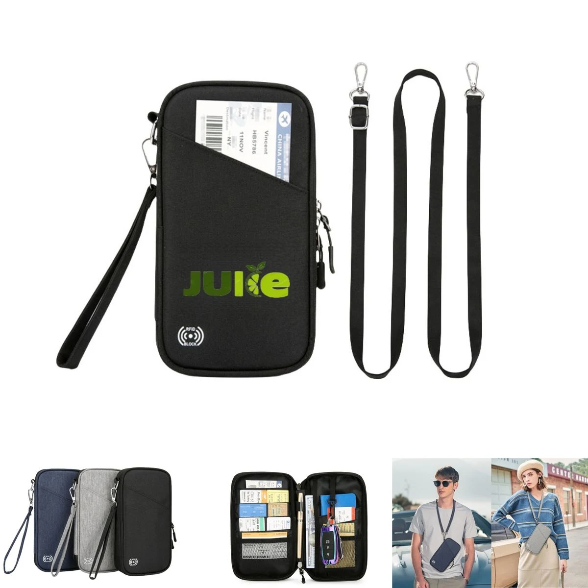 RFID Blocking Passport Wallet Document Organizer Holder 1