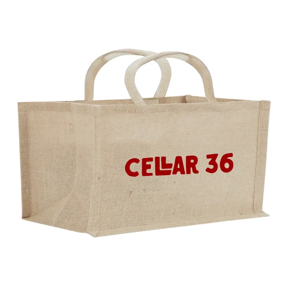 2-Bottle Horizontal Jute Tote 1